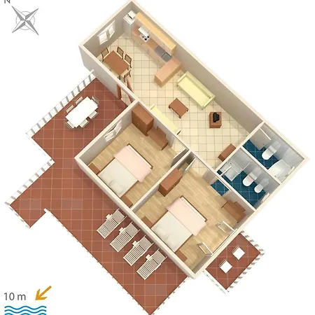 Apartment Family Friendly Seaside Apartments Kanica, Rogoznica - 4269 Razanj