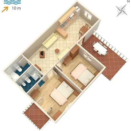 Family Friendly Seaside Kanica, Rogoznica - 4269 Apartament